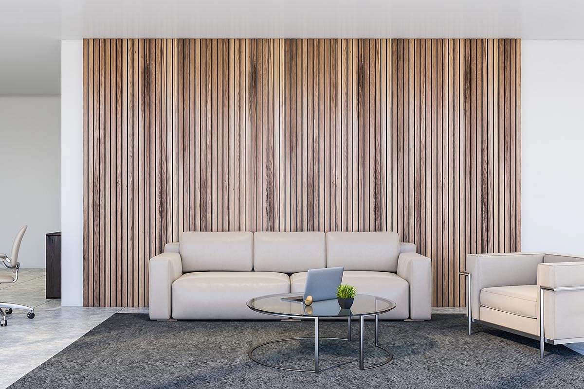 Kontor, akustikvæg, sofa,