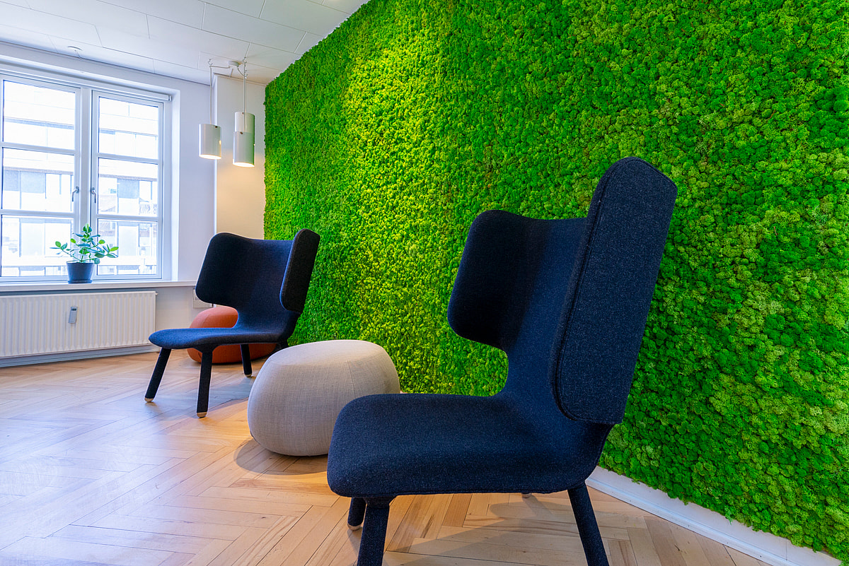 Dentsu Aegis Network, Rensdyr mos, Mosvæg, kontormiljø,