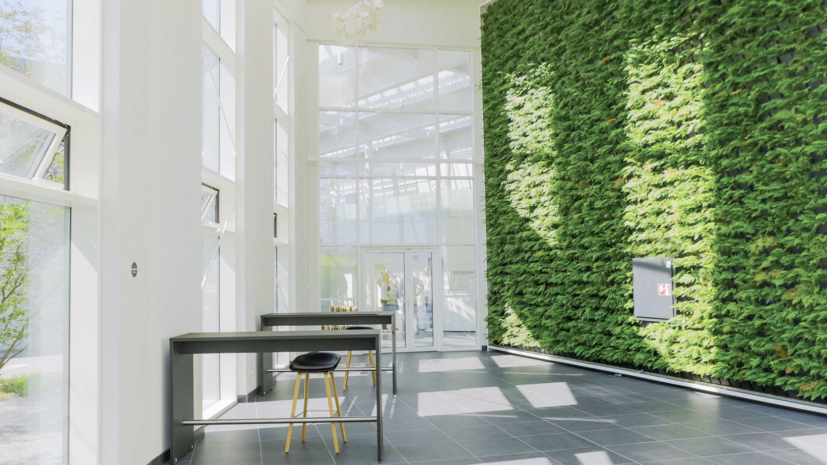 Projekter. Plantevæg installeret i det prisbelønnede og fremsynede grønne byggeri. Byggeriet er fuldendelsen af en ambitiøs idé om et bæredygtigt hotel- og konferencecenter