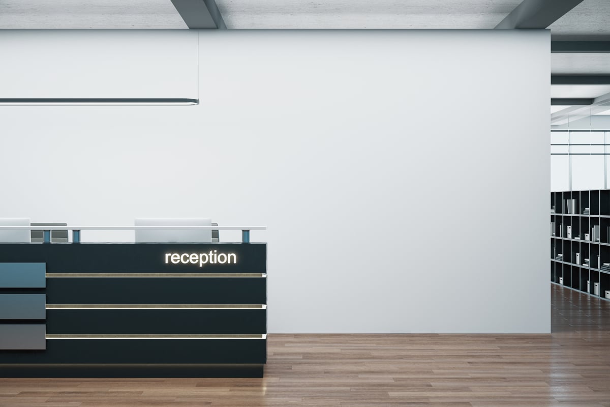 Kontor, reception,