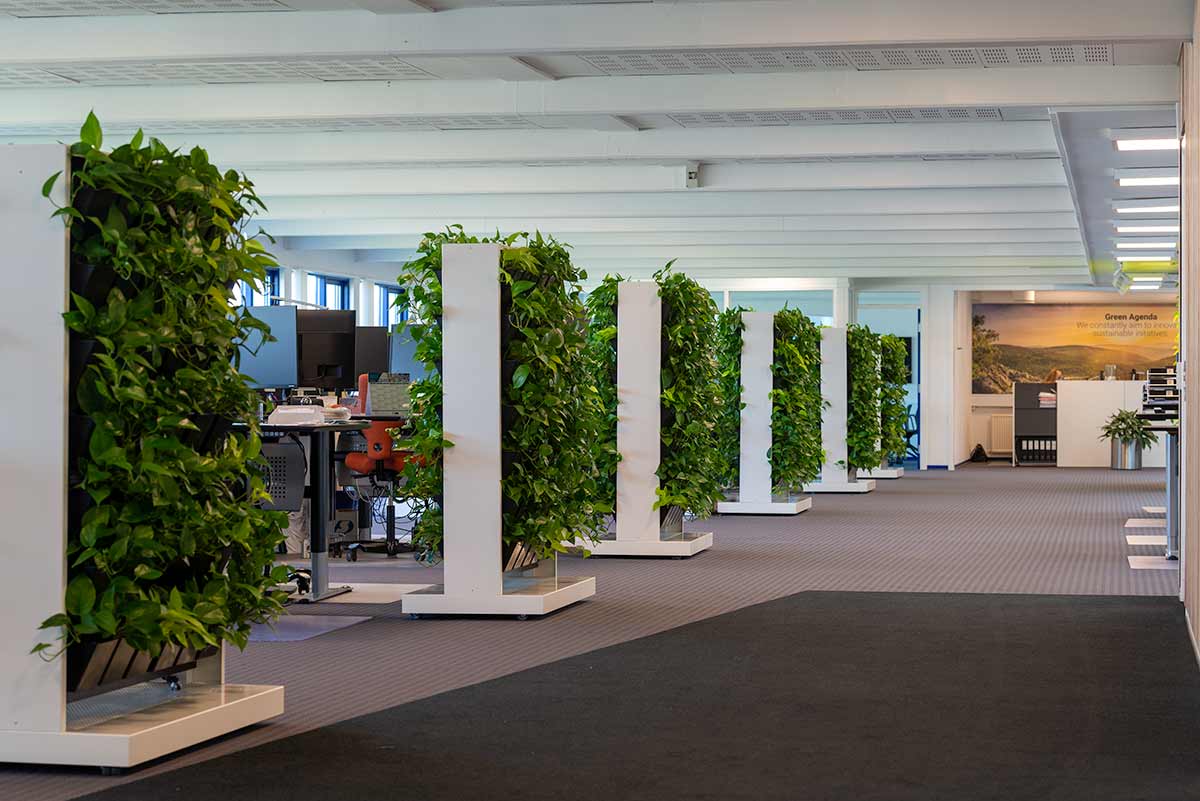Mobile plantevægge Hvide mobile plantevægge,